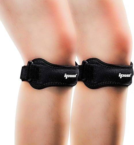IPOW 2 Pack Small Patella Stabilizer Knee Strap for Teenagers Kids, Knee Band