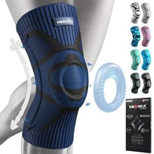 NEENCA Professional Knee Brace, Compression Knee Support with Patella Gel Pad & Side Stabilizers